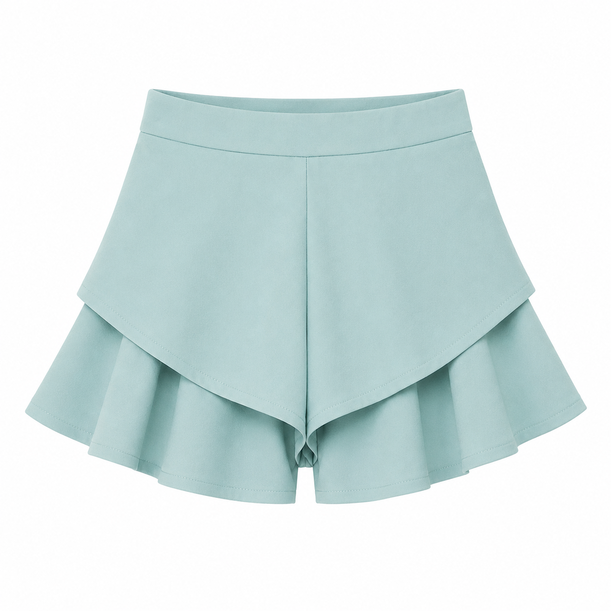 Ruffle Shorts (Teal Blue)