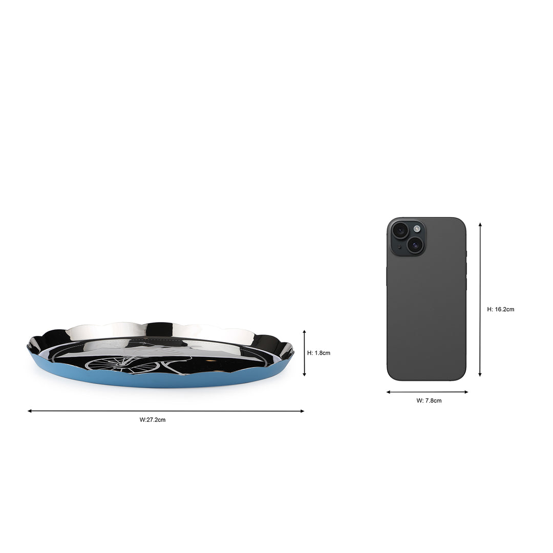 Carnival Bear Thali Blue Large