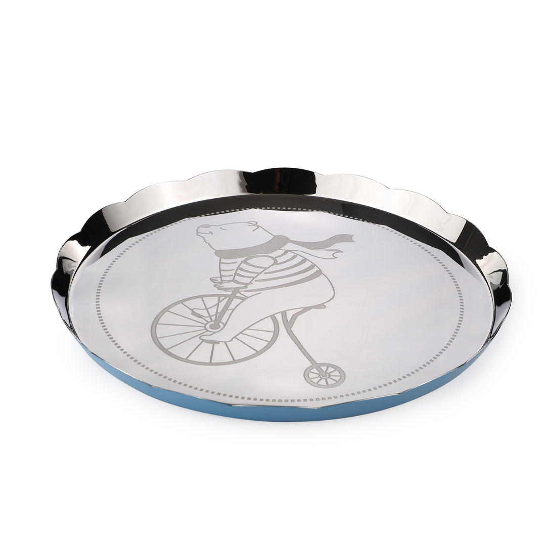 Carnival Bear Thali Blue Large