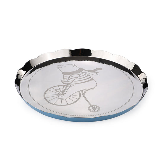 Carnival Bear Thali Blue Large