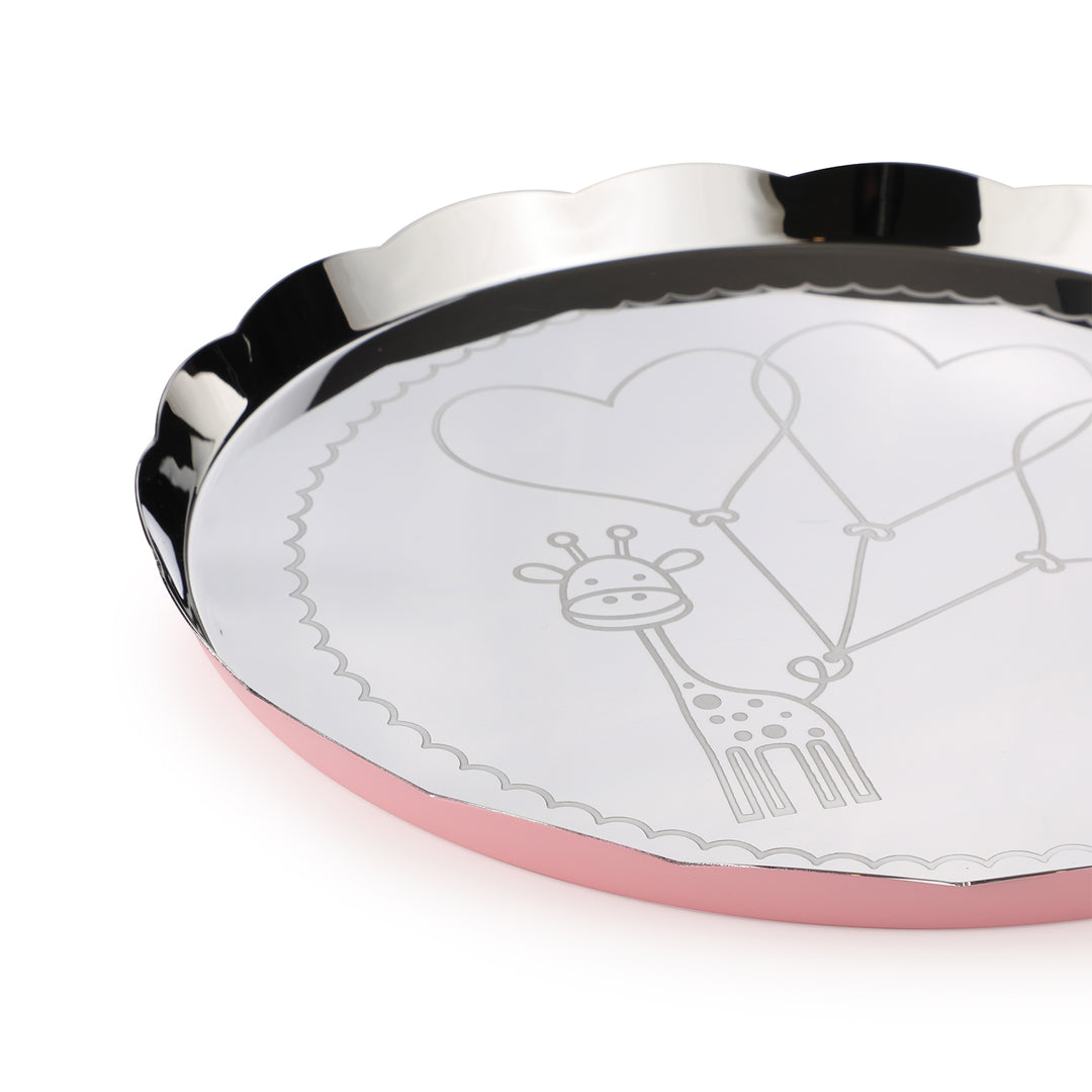 Carnival Giraffe Thali Large Pink