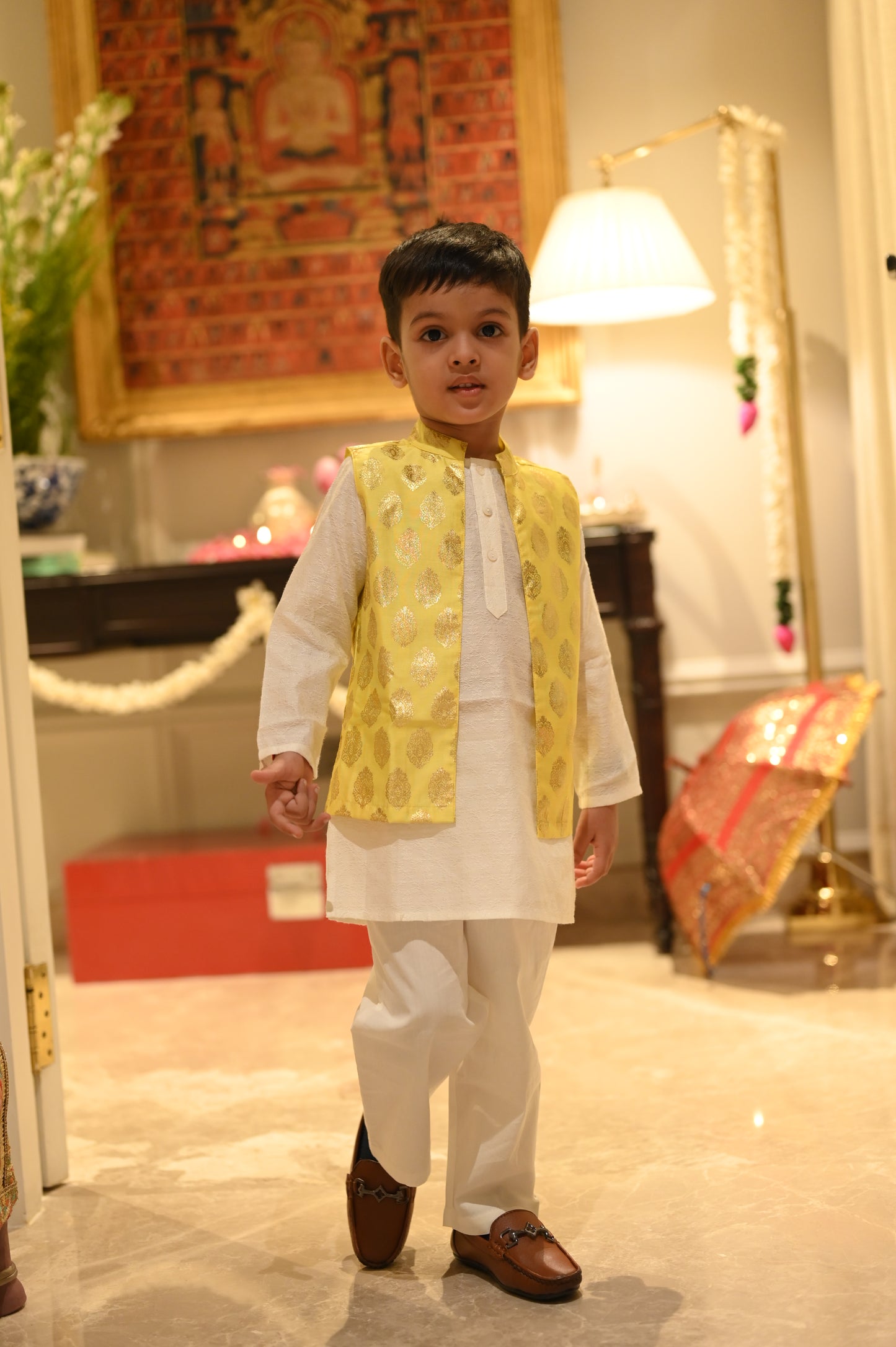 Festive Glow Nehru Jacket Kurta Set