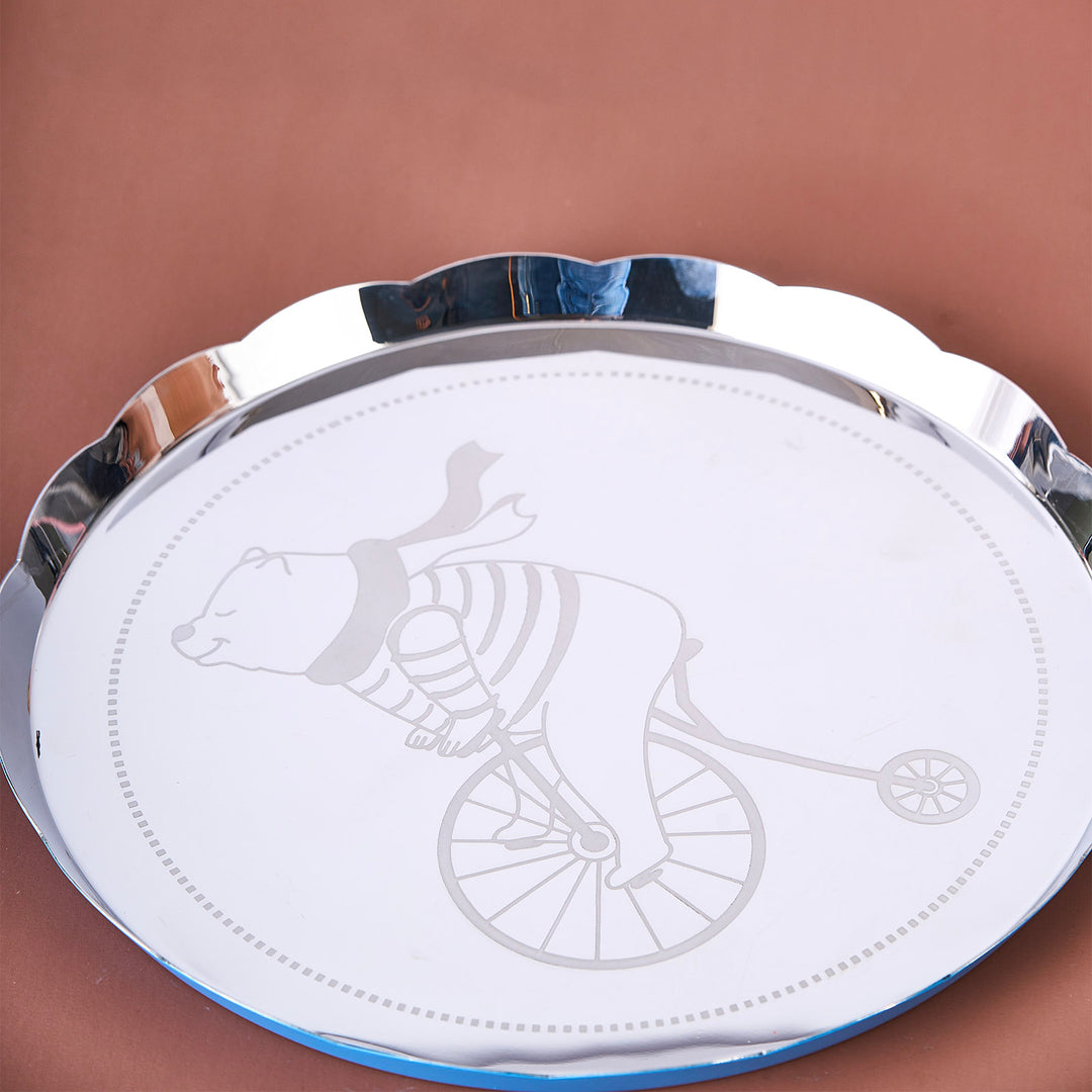 Carnival Bear Thali Blue Large