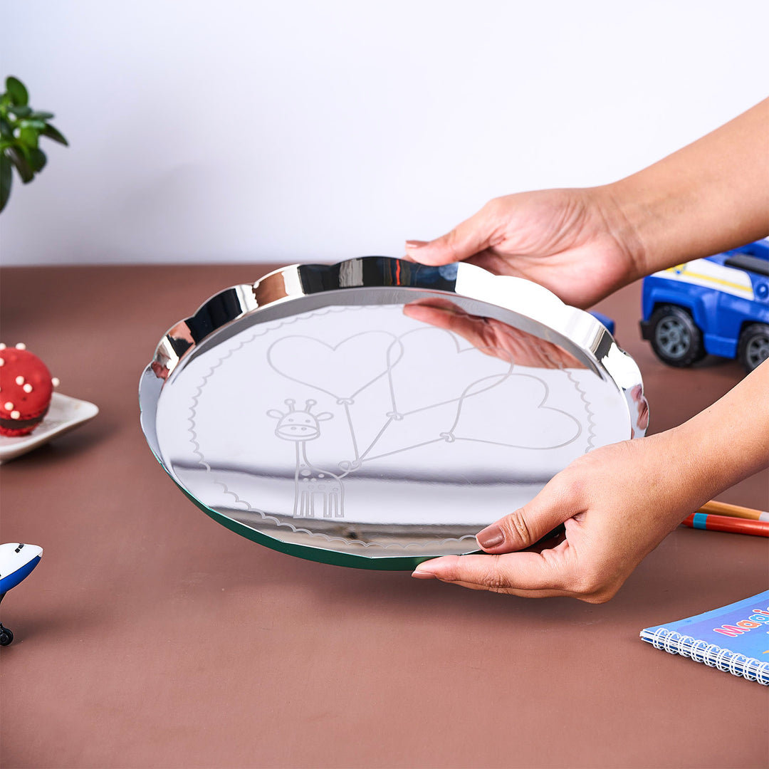 Carnival Giraffe Thali Large Green