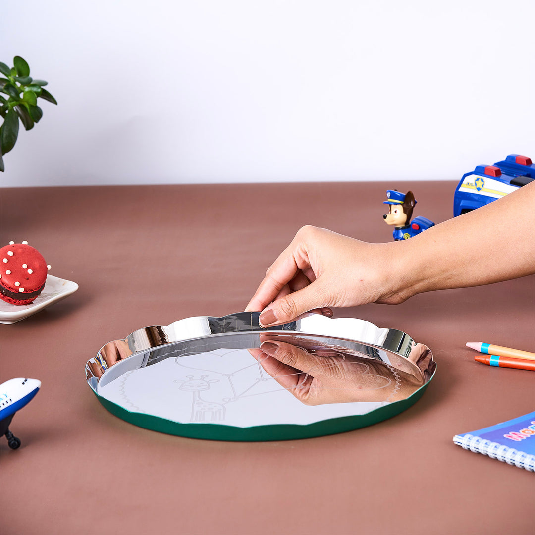 Carnival Giraffe Thali Large Green