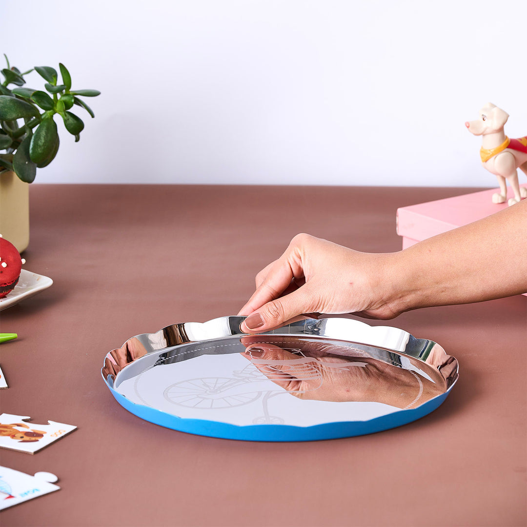 Carnival Bear Thali Blue Large