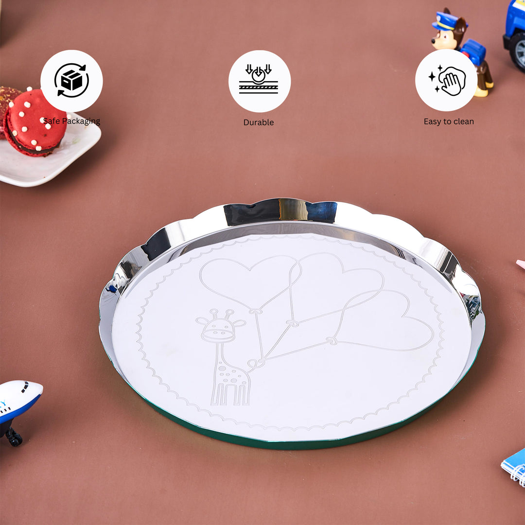 Carnival Giraffe Thali Large Green