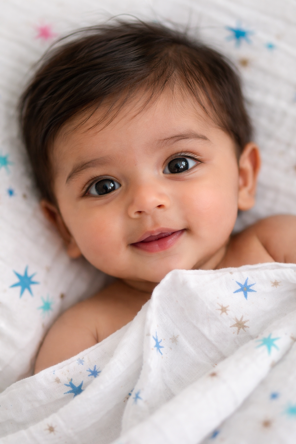 Muslin Swaddles (Blue Stars)