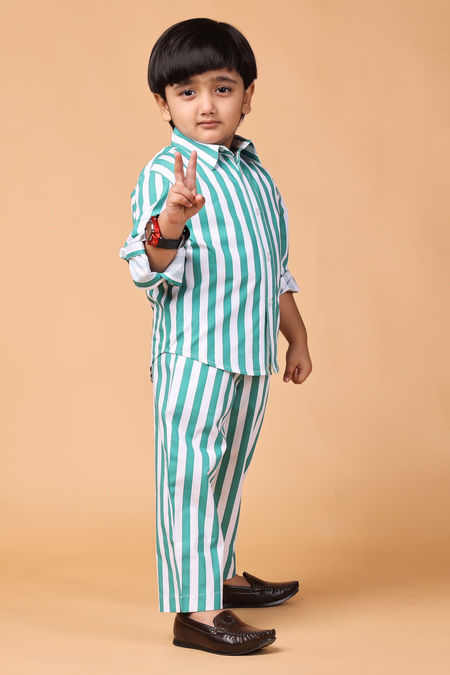 Green Stripe Set (Boys)