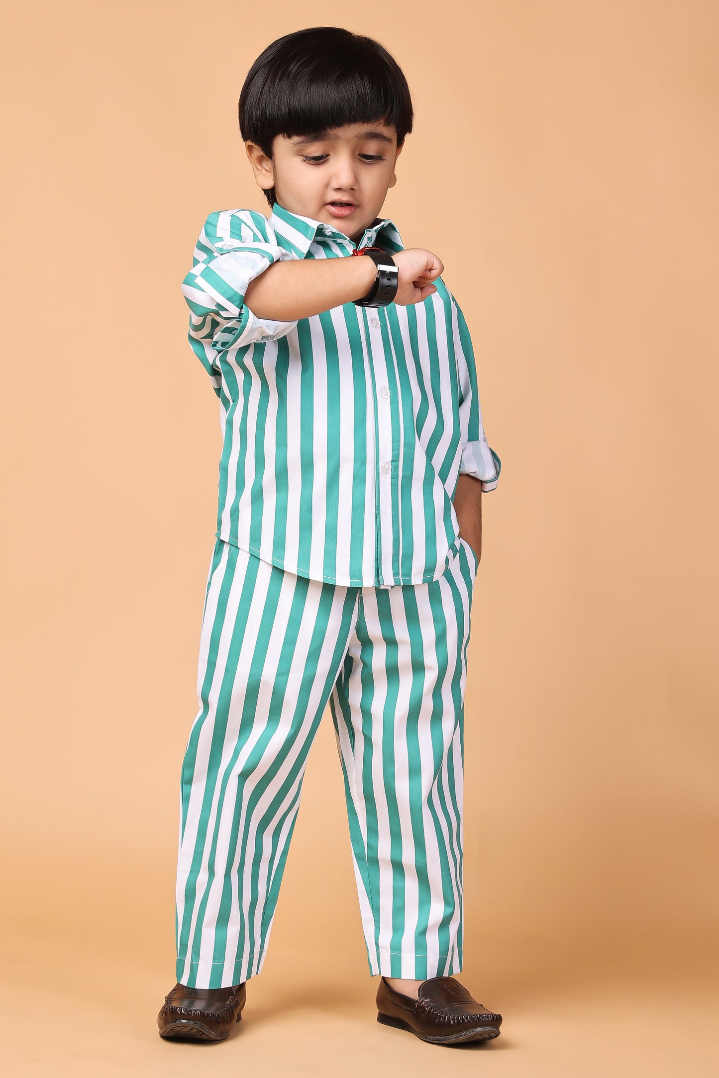 Green Stripe Set (Boys)