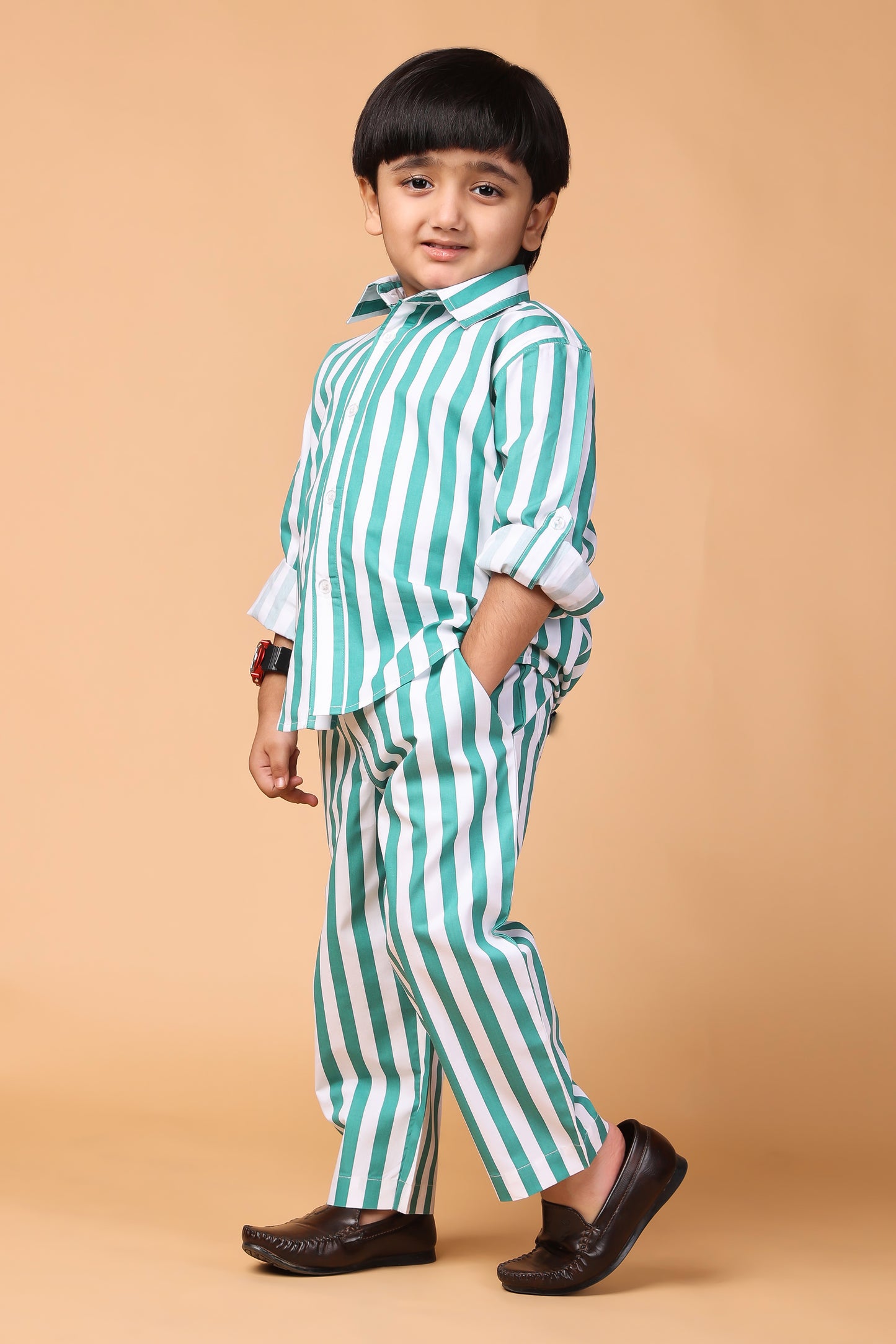 Green Stripe Set (Boys)