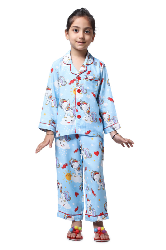 Blue Unicorn Night Suit