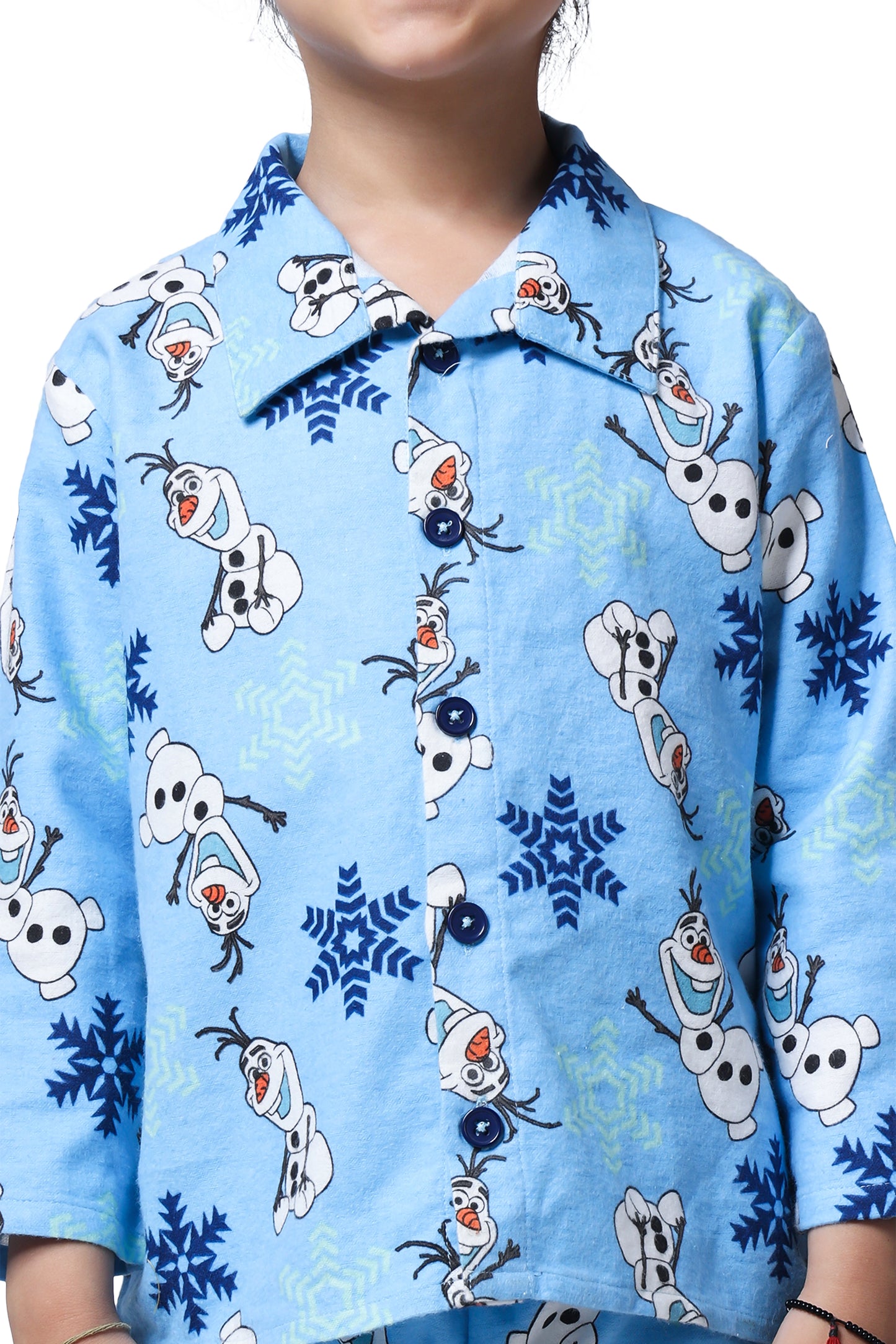 Piccolo Night suit - Blue Olaf Print