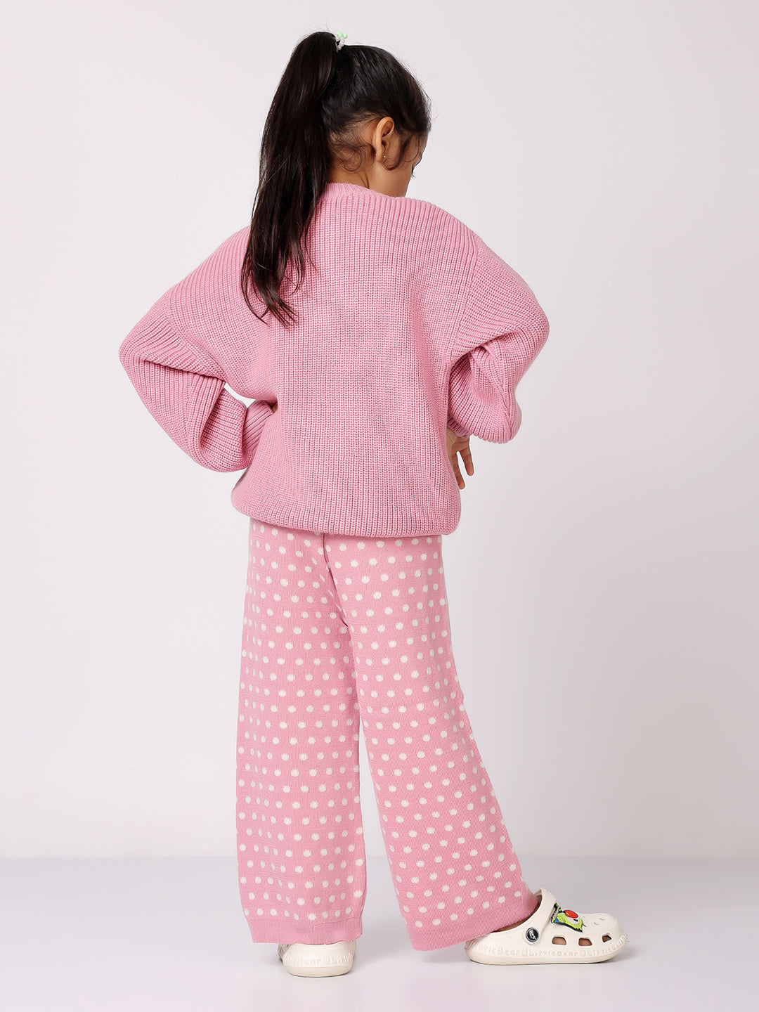Pink Polka Sweater Set