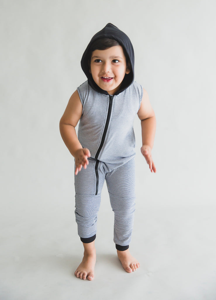 Zippy Romper Black and White