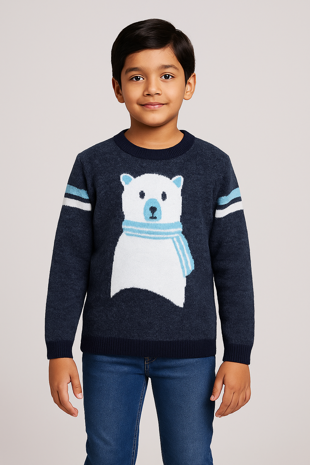 Piccolo Sweaters-Polar Bear winter Sweater