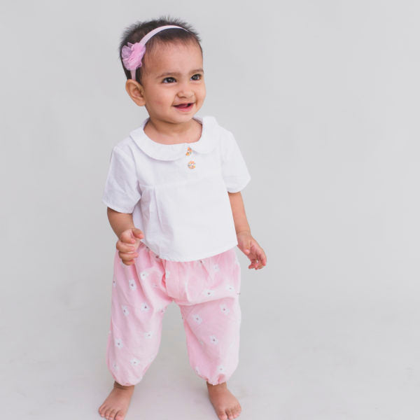 Balloon Pants Flower Corduroy