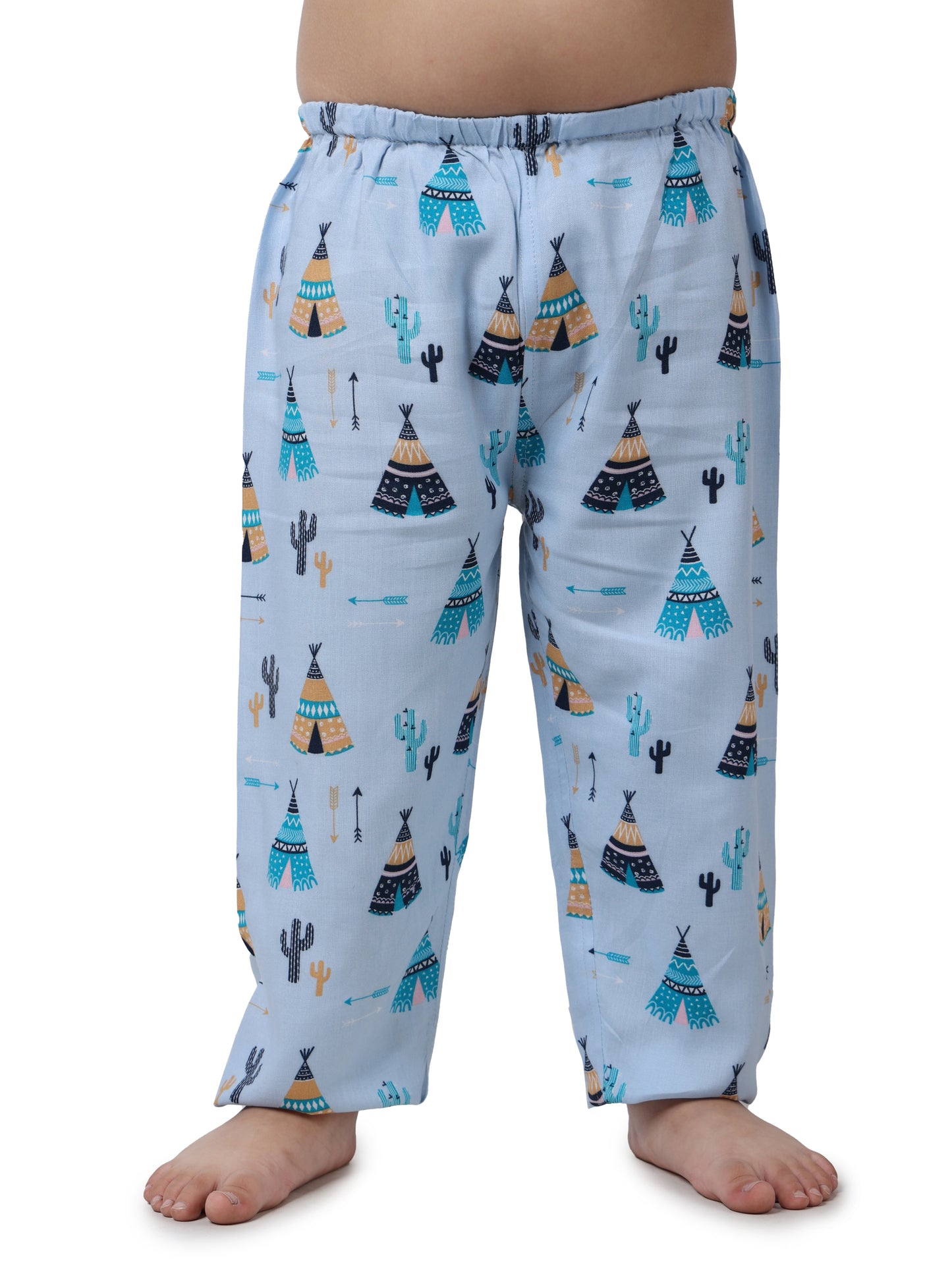 Blue Tribal Tent Night Suit