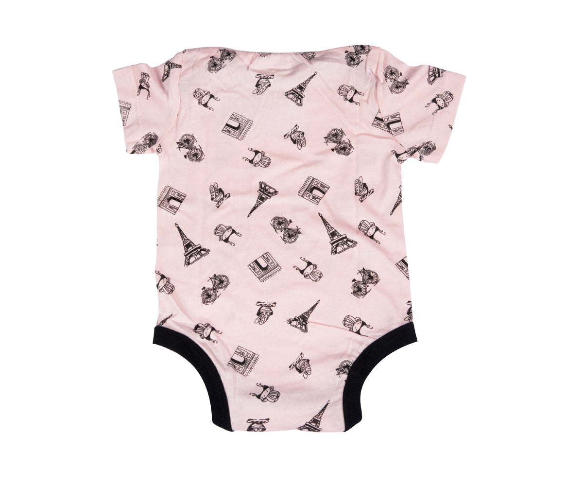 Half Sleeves Body Suit Pink