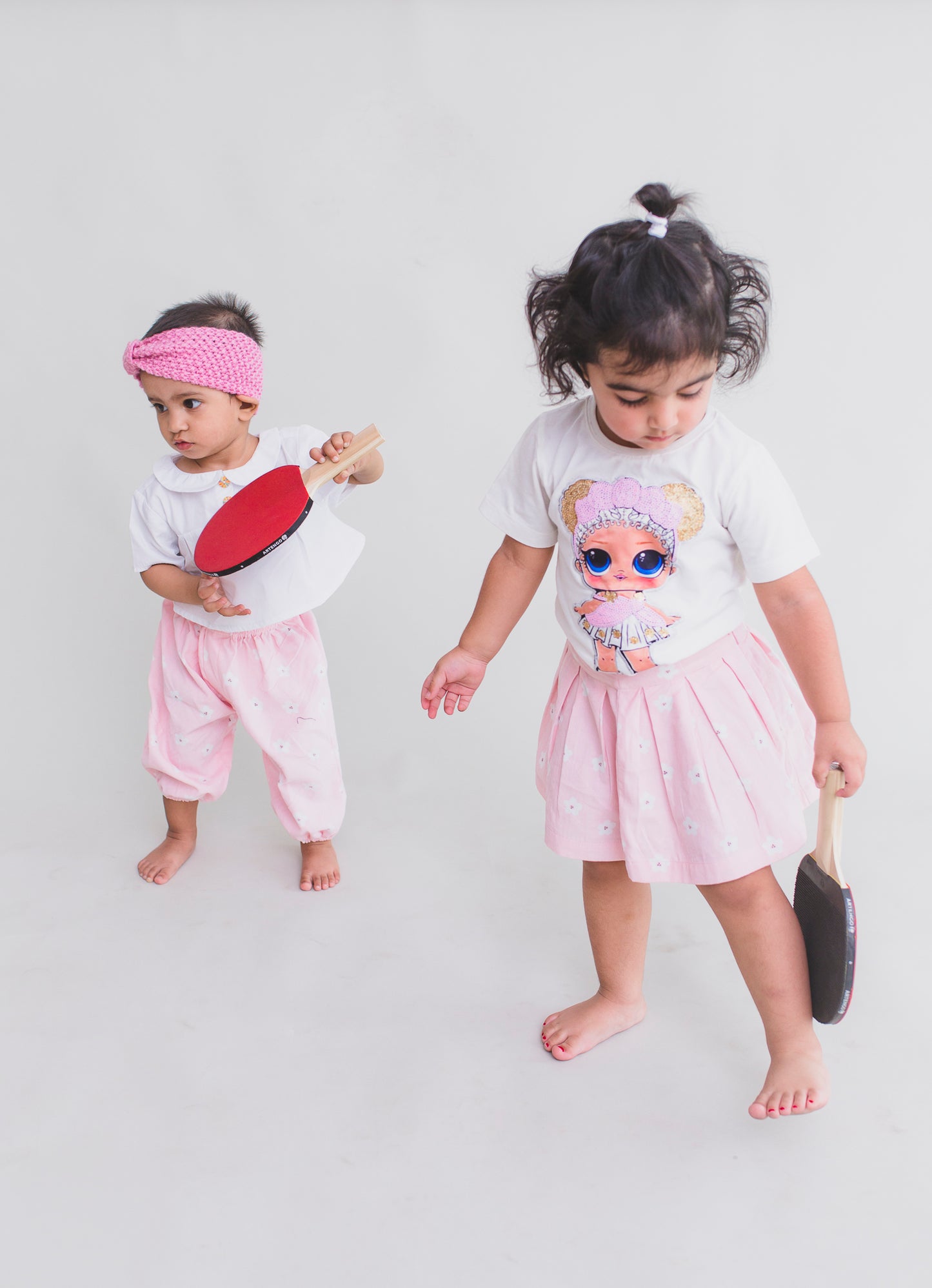 Flower Corduroy Box Plead Skirt