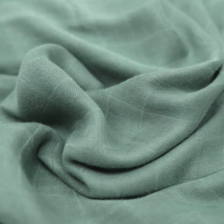 Soft Teal Baby Muslin Swaddle