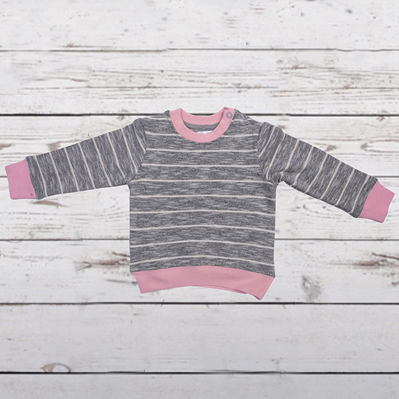 Grey Stripped Rib Tracksuit