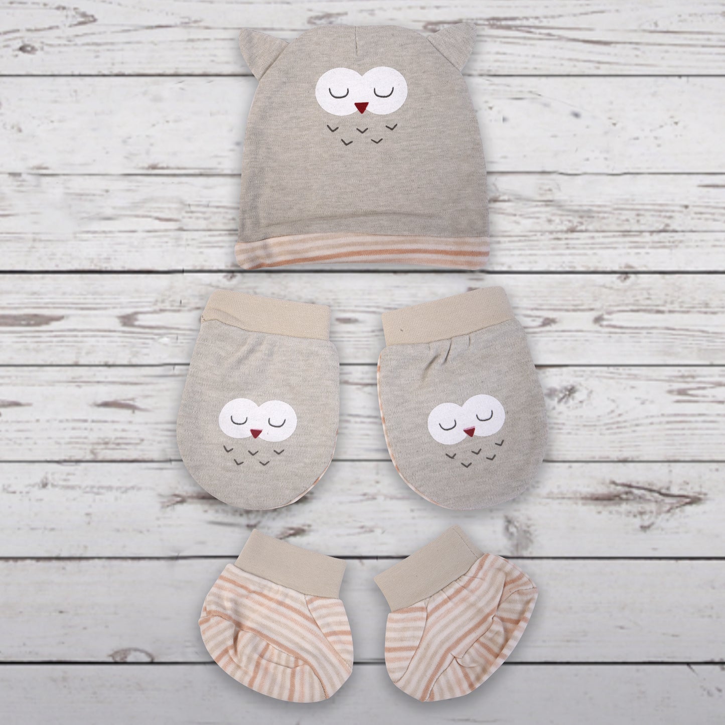 Mittens, Bootie, Cap Combo Set