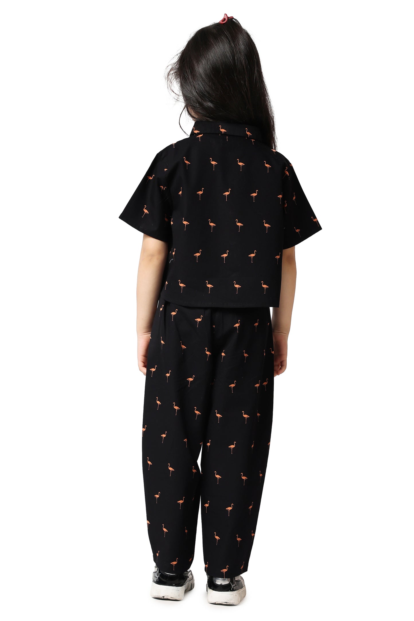 Balloon pants and crop top set Black