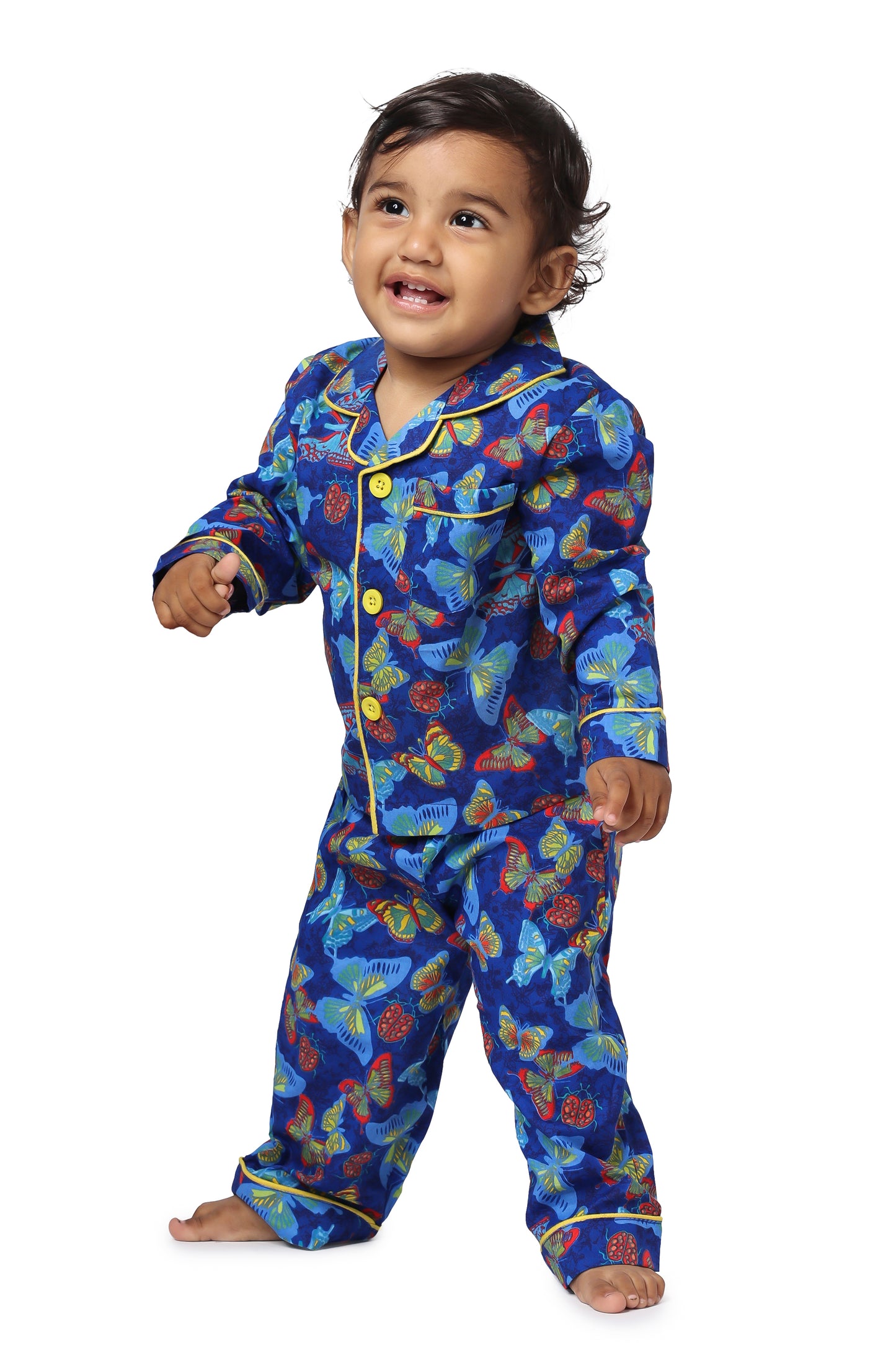 Blue Butterflies Night Suit