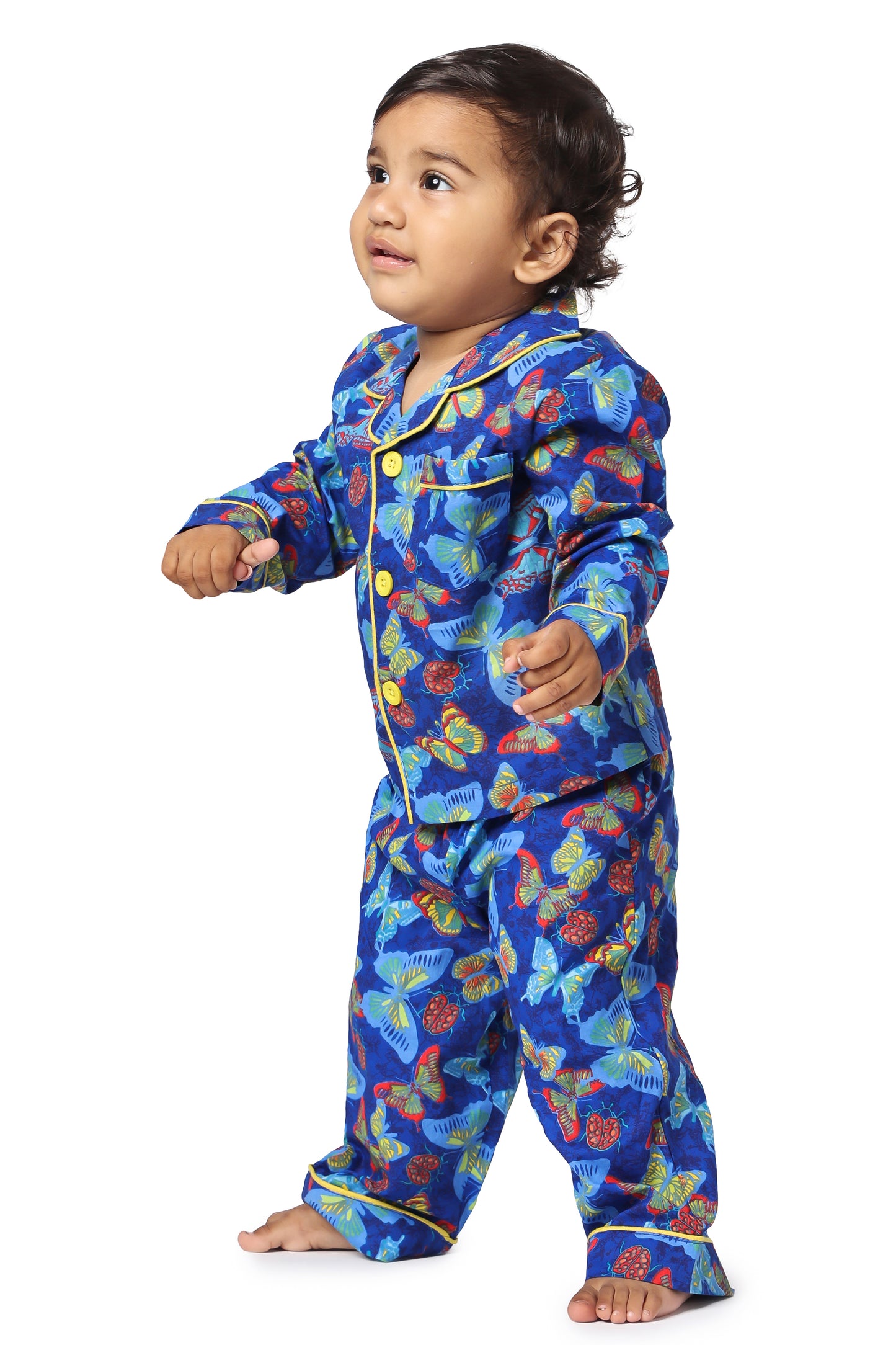 Blue Butterflies Night Suit