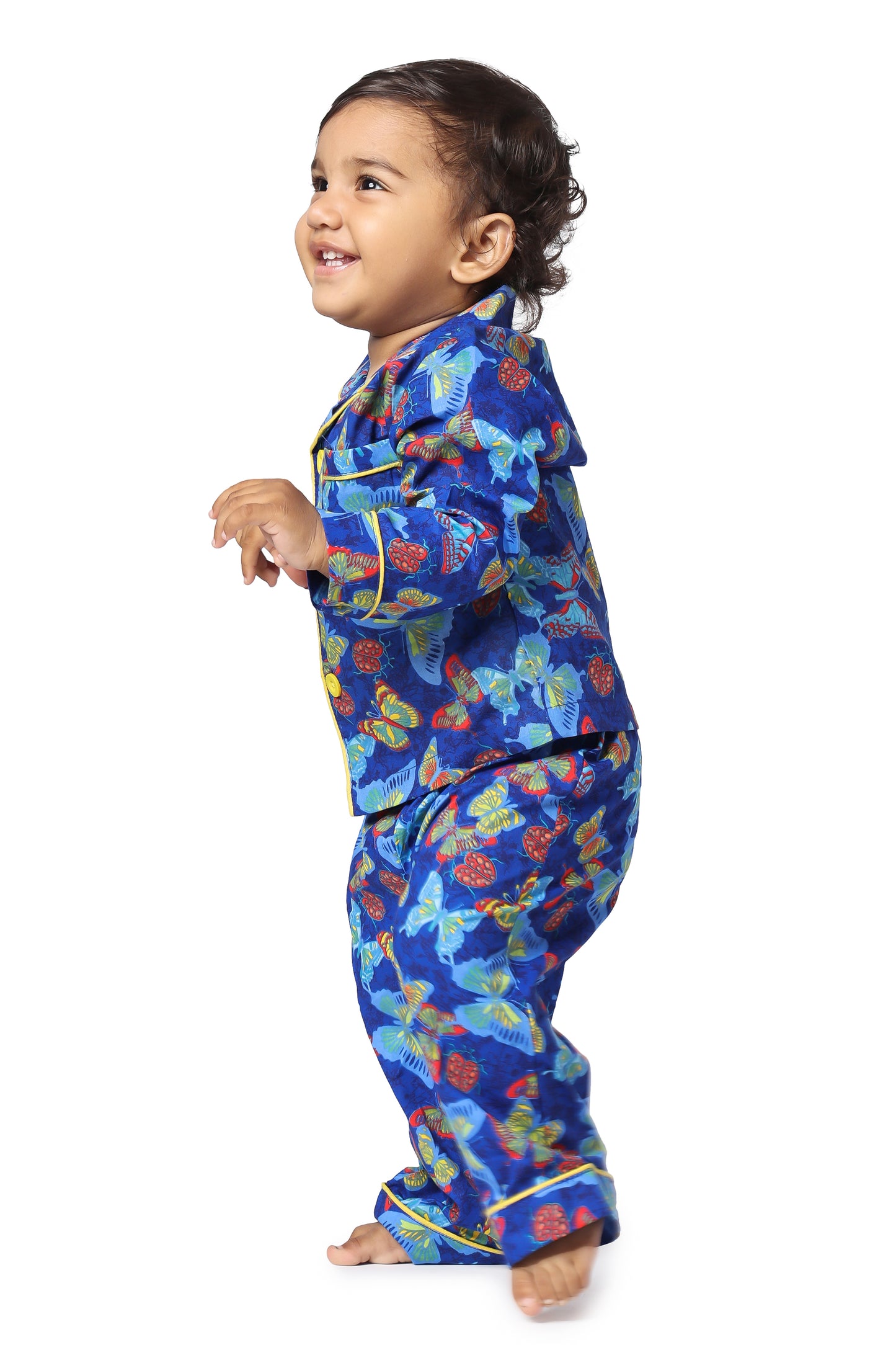 Blue Butterflies Night Suit