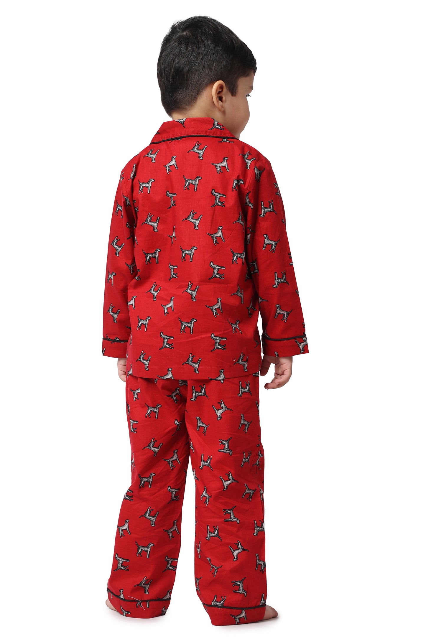 Red Night Suit - Printed