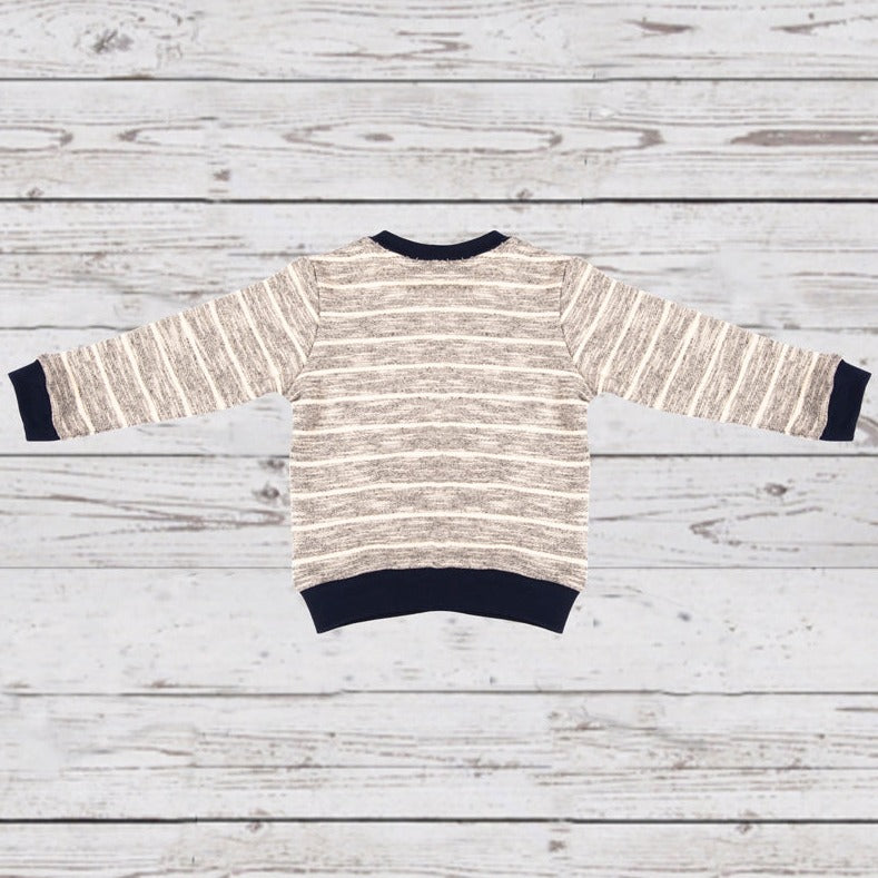 Grey Stripped Rib Tracksuit