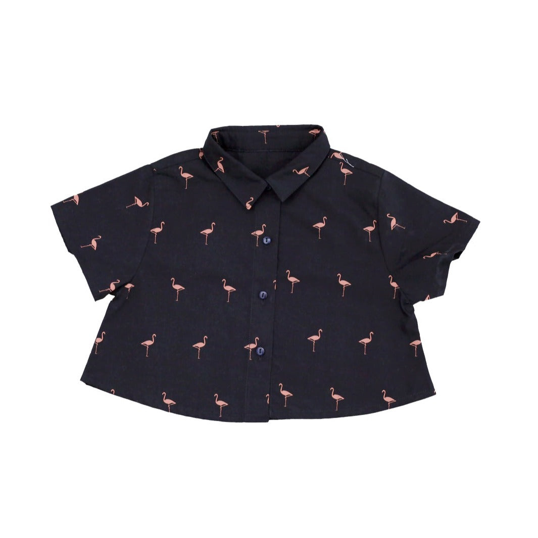 Balloon pants and crop top set Black