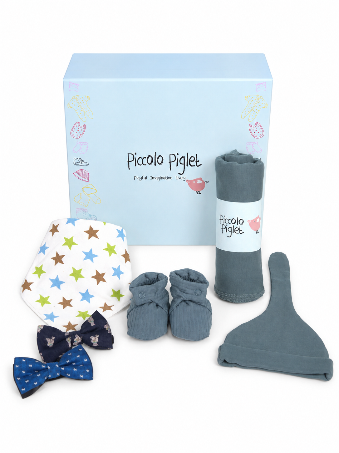 Gift Box (Hamper) - Blue Small (Boy) 0 to 6 Months