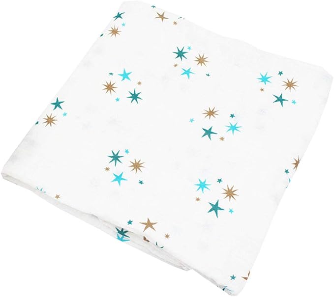 Muslin Swaddles (Blue Stars)