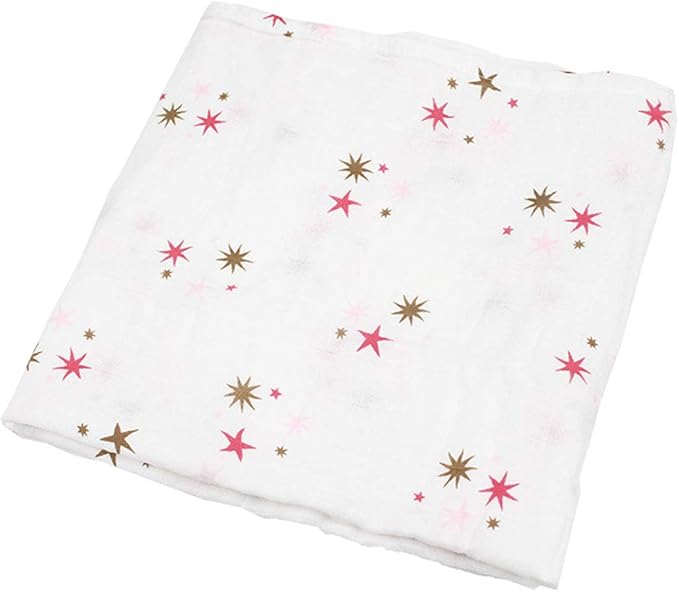Muslin Swaddles (Pink Stars)