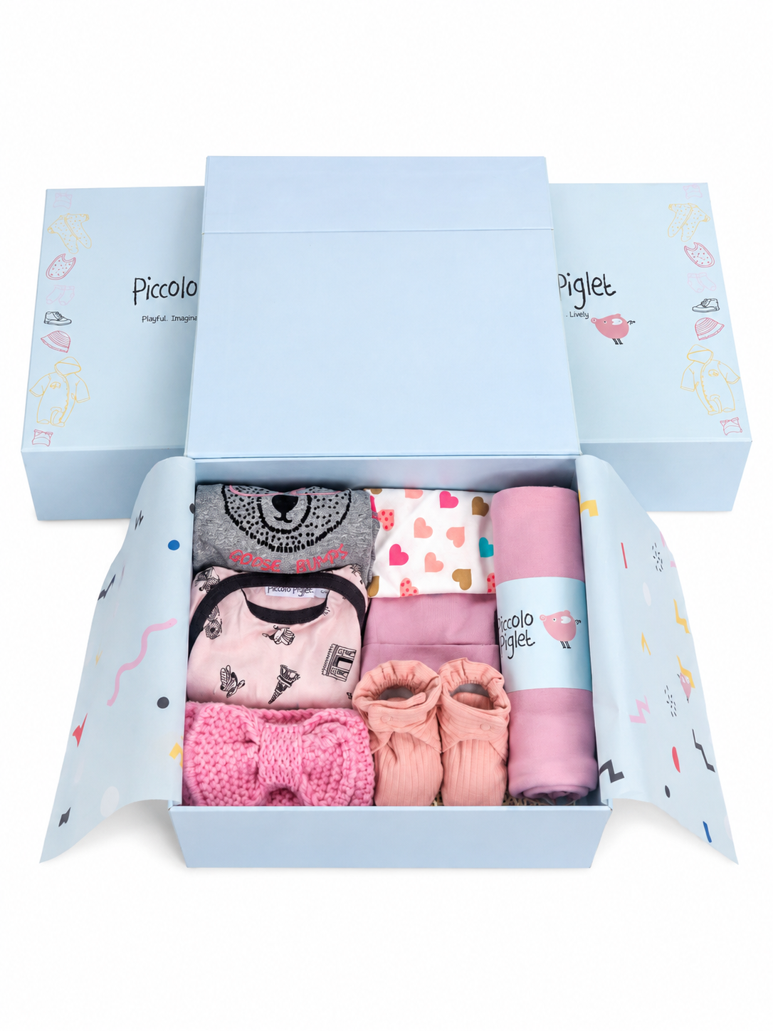 Gift Box (Hamper)-Pink Small (Girl) 0 to 6 Months
