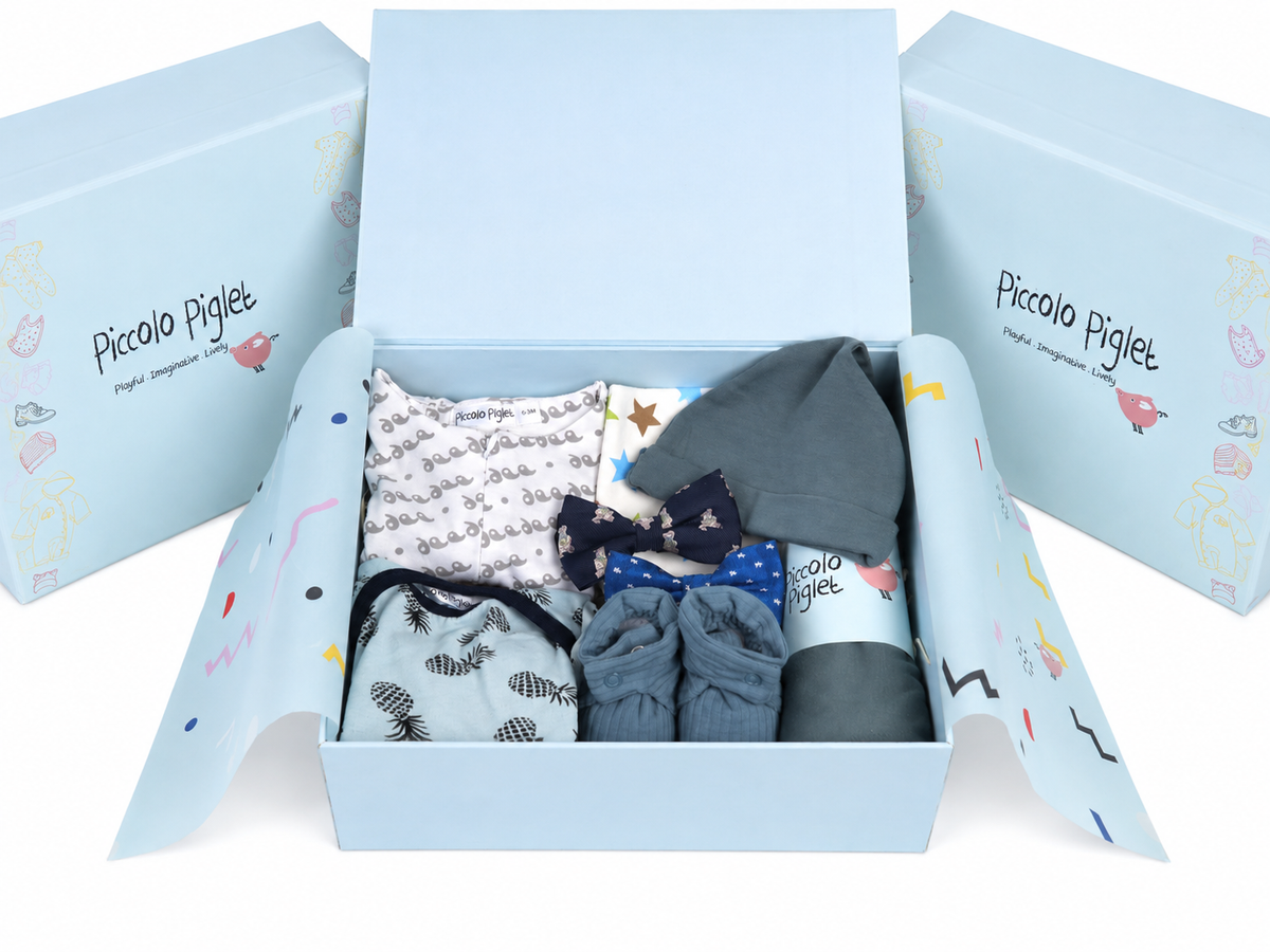 Gift Box (Hamper) - Blue Small (Boy) 0 to 6 Months