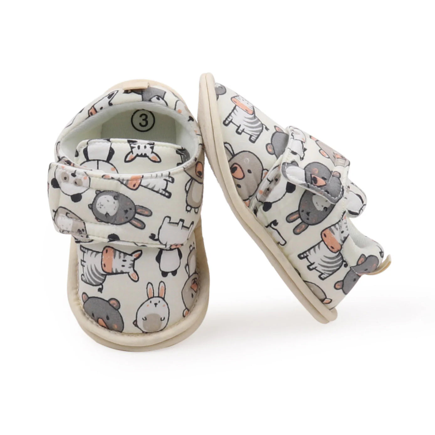 Cute Animal Printed Cotton Soft Casual Baby Shoes (Toddlers)