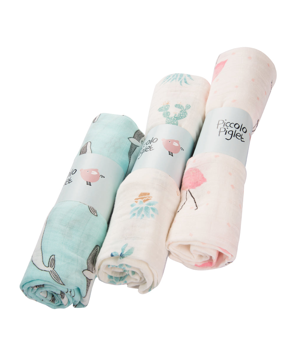 Swaddle blankets (Blue Lamb)