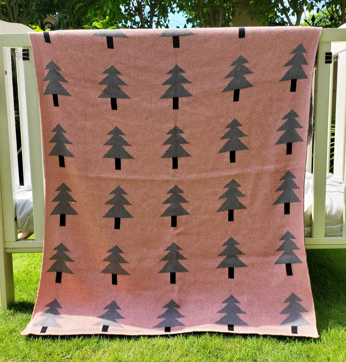Pink Pine Forest Baby AC Blanket