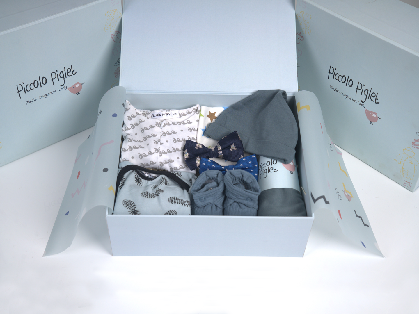 Gift Box (Hamper) - Blue Small (Boy) 0 to 6 Months