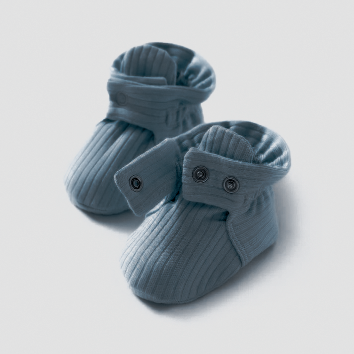Newborn Baby Knitted Socks Booties (Dark Blue)