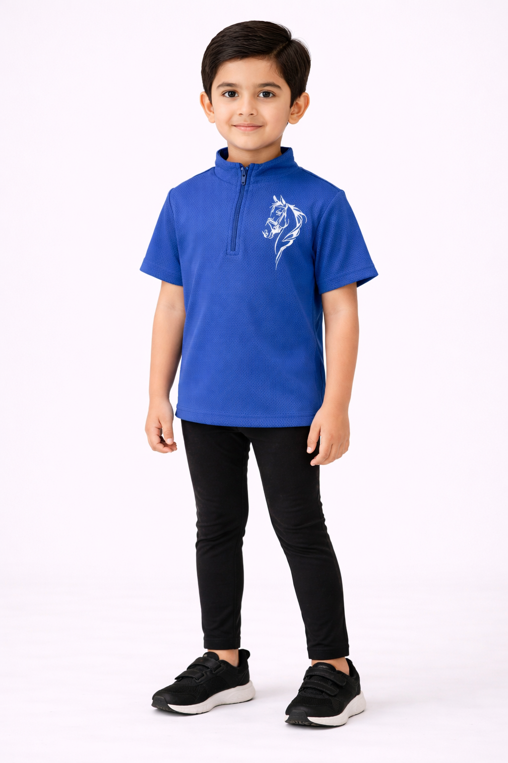 Riding Half Sleeve T-Shirt (Blue)