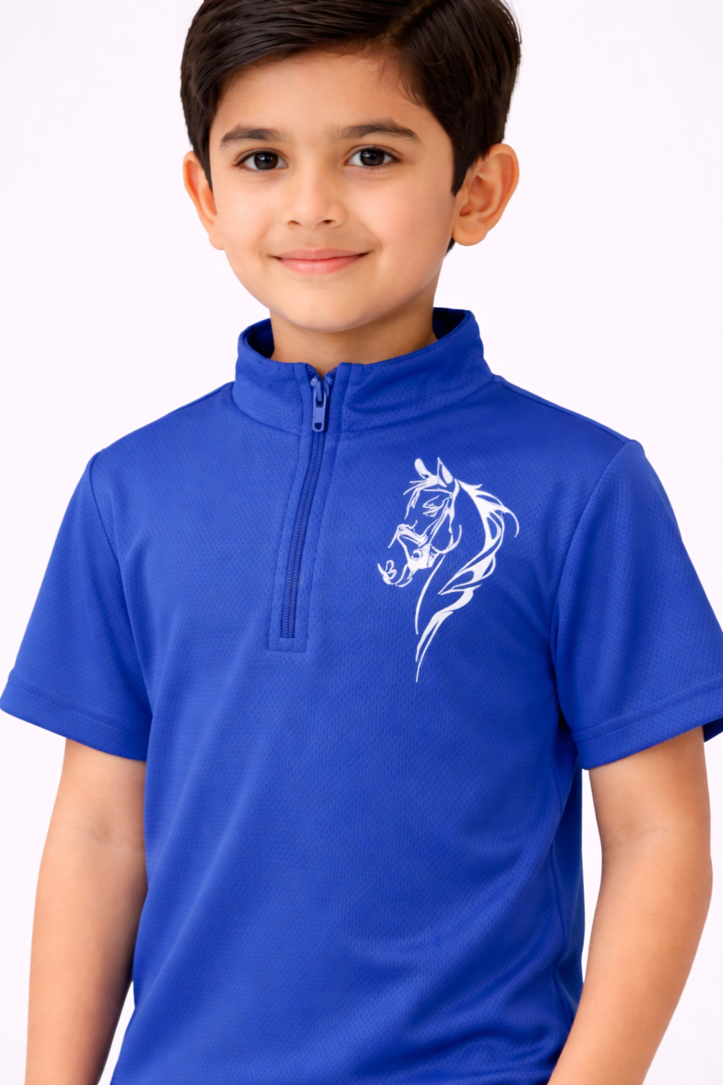 Riding Half Sleeve T-Shirt (Blue)