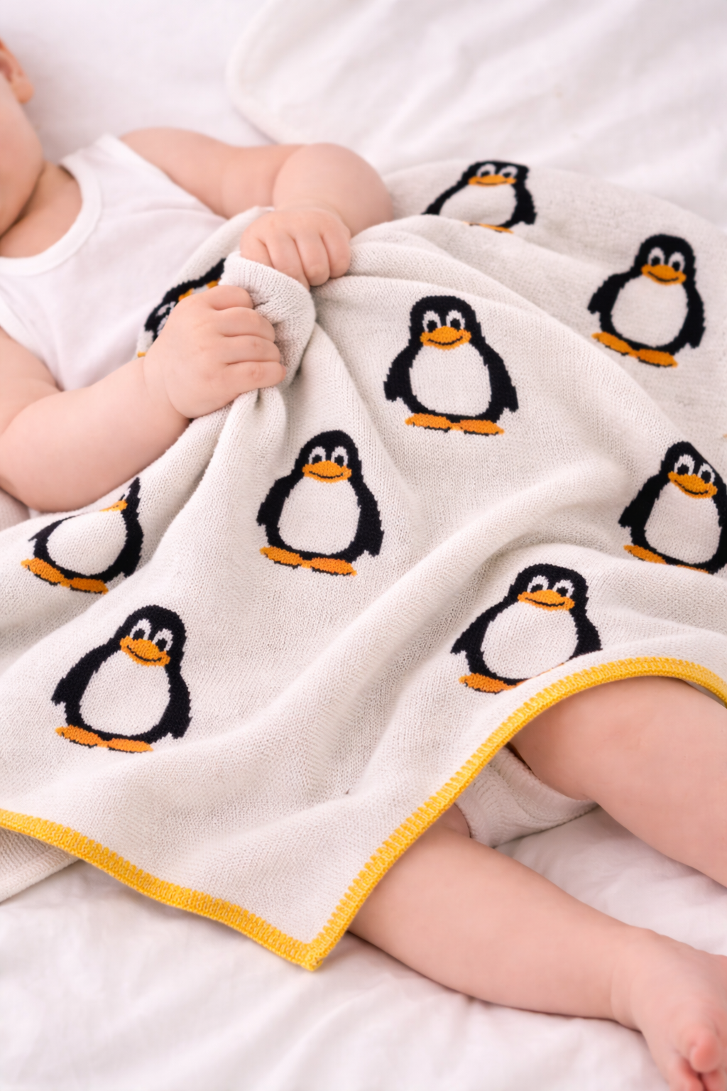 Snowy Penguin Baby AC Blanket