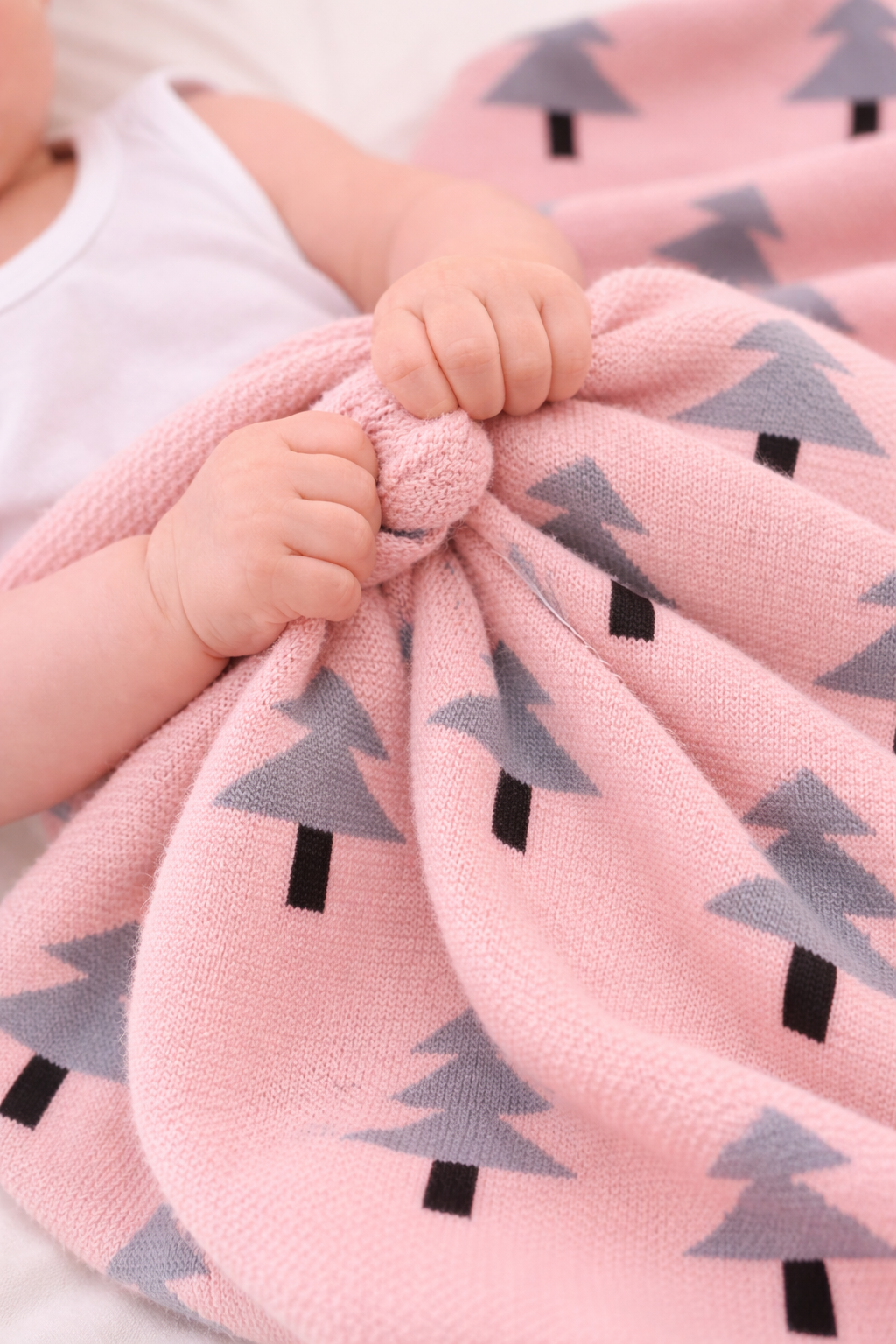 Pink Pine Forest Baby AC Blanket