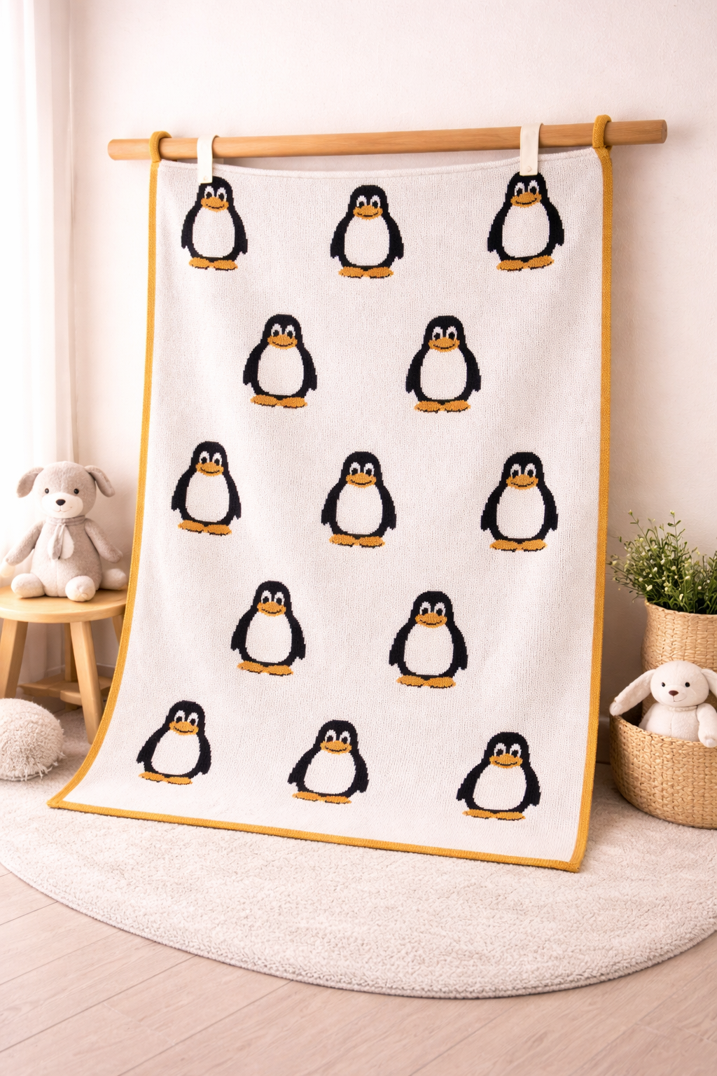 Snowy Penguin Baby AC Blanket