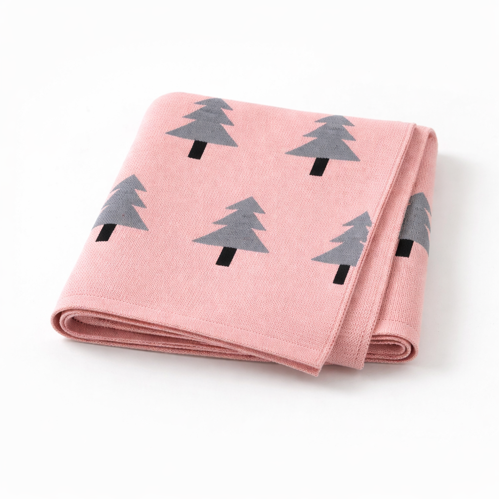 Pink Pine Forest Baby AC Blanket